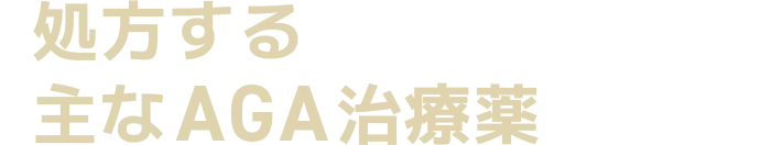 処方する主なAGA治療薬