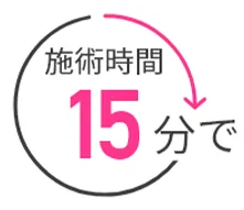 施術時間15分で