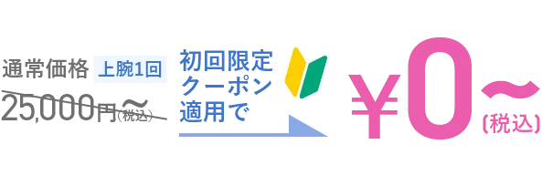二の腕のボトックス注射クーポン