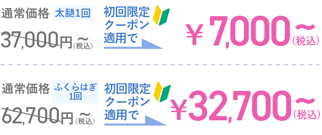 脚痩せ・ふくらはぎ注射クーポン
