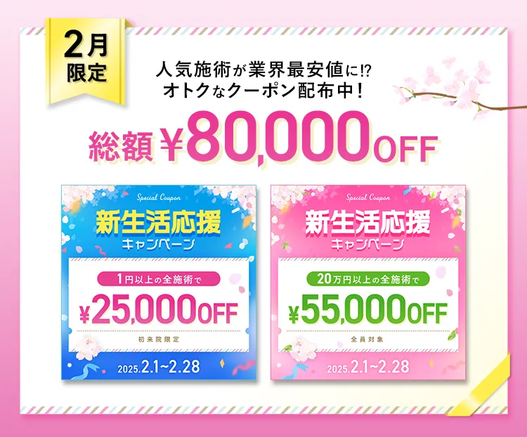 総額80,000円OFF