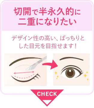 切開で半永久的に二重になりたい