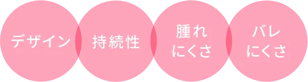 デザイン 持続性 腫れにくさ バレにくさ