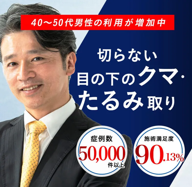 明るく若々しい目元に 「切らない目の下のクマ・たるみ取り」