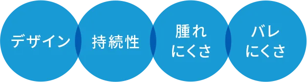 デザイン 持続性 腫れにくさ バレにくさ