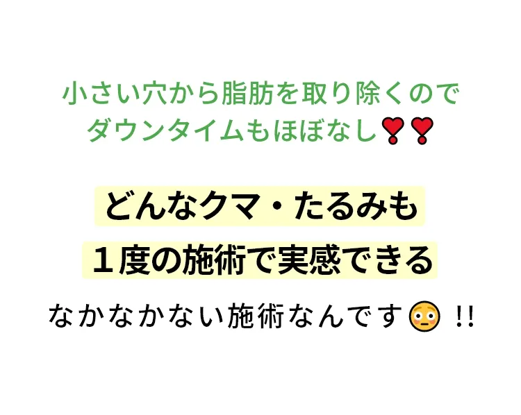 切らない目の下のクマ取りの記事