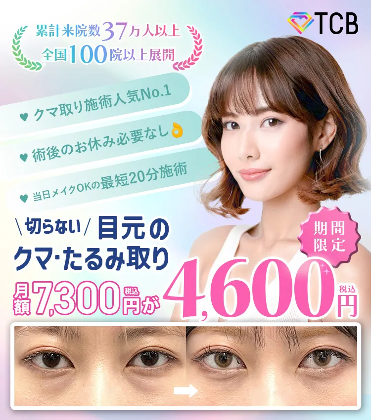 切らない目元のクマ・たるみ取り