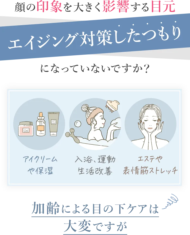 エイジング対策したつもりになっていないですか？