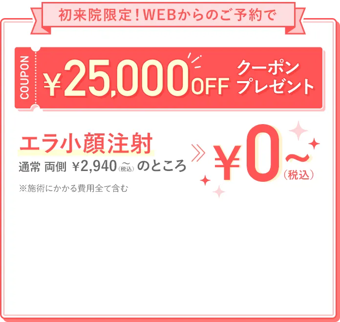 初来院限定クーポン