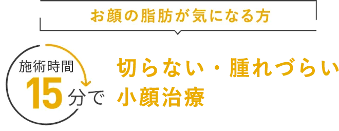 切らない・腫れづらい小顔治療