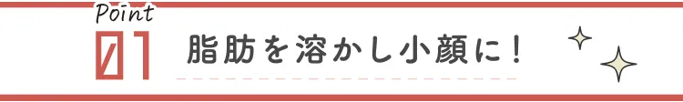 脂肪を溶かし小顔に!