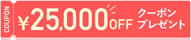 25,000OFFクーポンプレゼント
