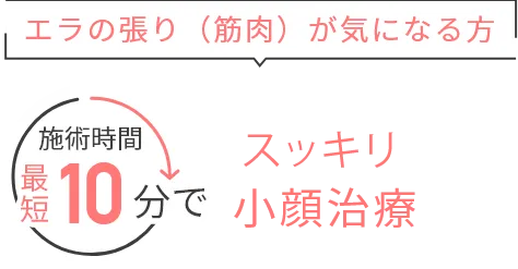 施術時間10分でスッキリ小顔治療