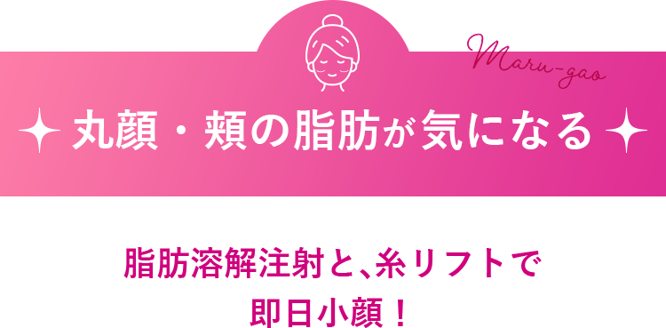 丸顔・頬の脂肪が気になる