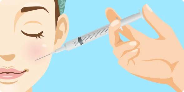 ヒアルロン酸注射を受ける人