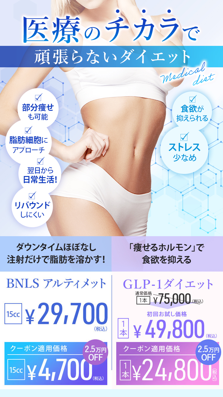医療の力で頑張らないダイエット