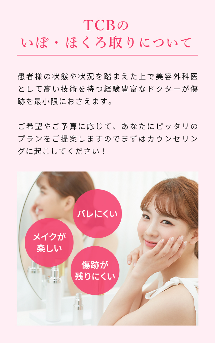 TCBのいぼ・ほくろ取りについて