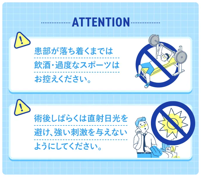 術後の過ごし方