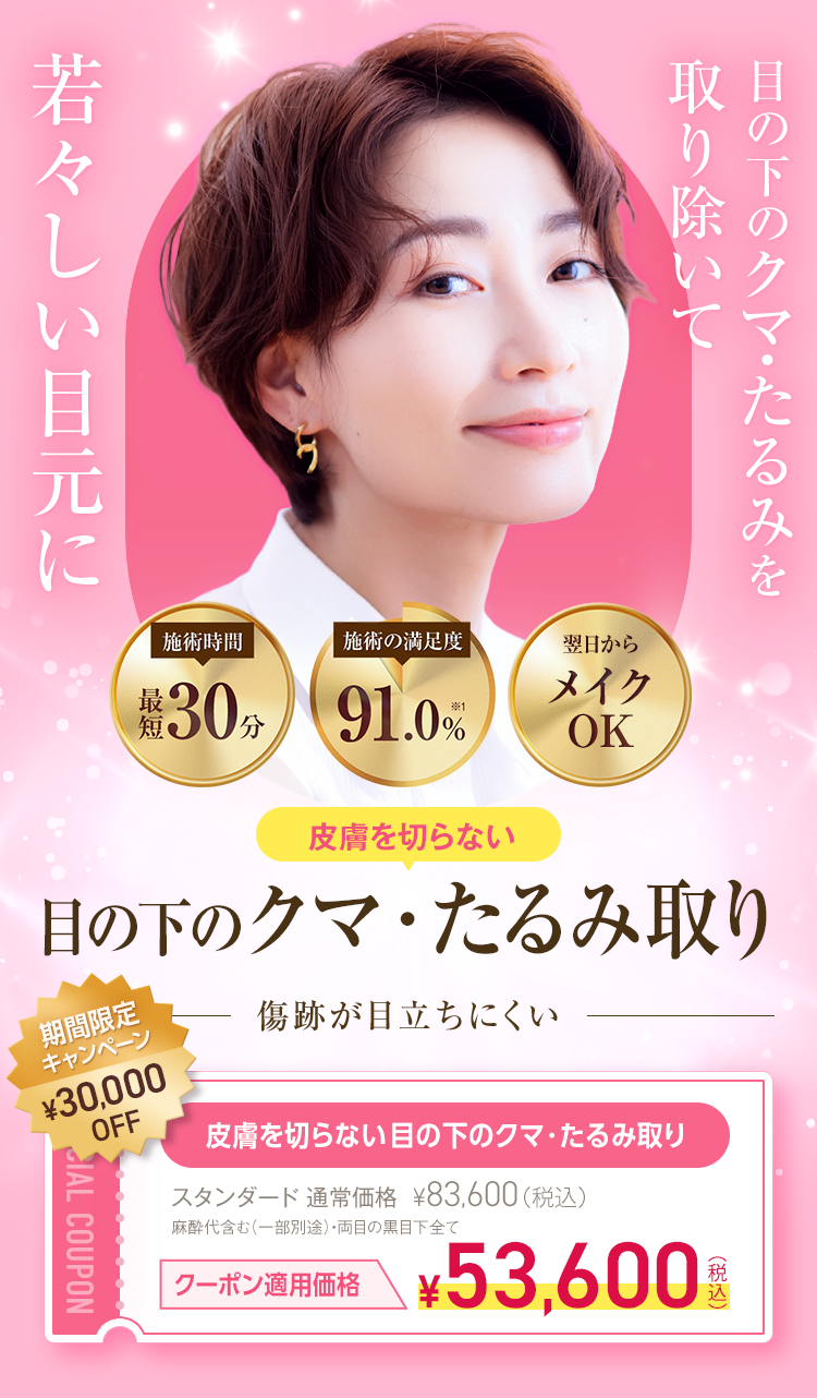 TCB式 切らない目の下のクマ・たるみ取り