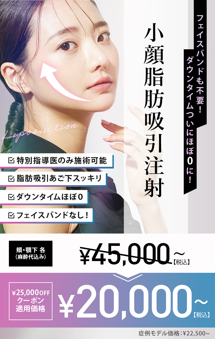 細胞の数から減らす 顔の脂肪吸引