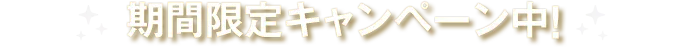 期間限定キャンペーン中！