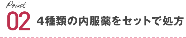 4種類の内服薬をセットで処方