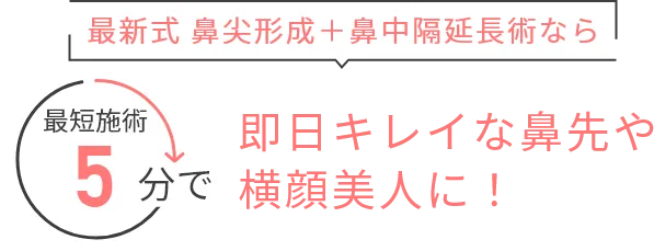即日キレイな鼻先や横顔美人に