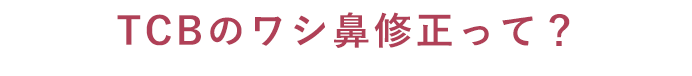 TCBのワシ鼻修正って？