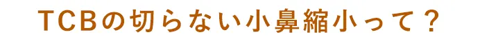 TCBの切らない小鼻縮小って？