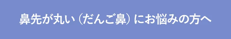 鼻先が丸い(だんご鼻)にお悩みの方へ