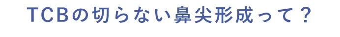 切らずに糸でツンとした鼻先に！