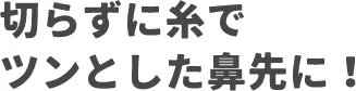 切らずに糸でツンとした鼻先に!