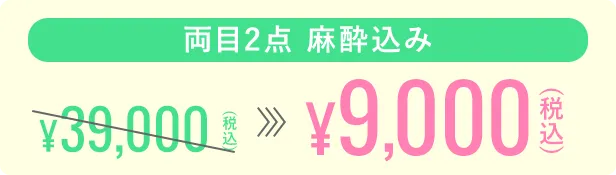 両目2点麻酔込み¥9,000(税込)