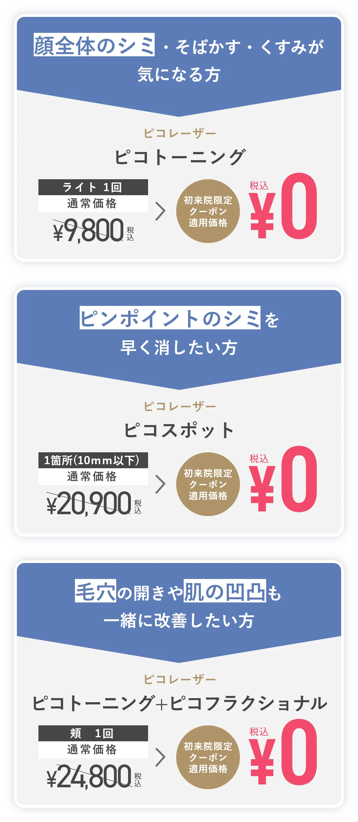 初来院限定クーポン適用価格