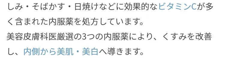 美白内服セットの説明1