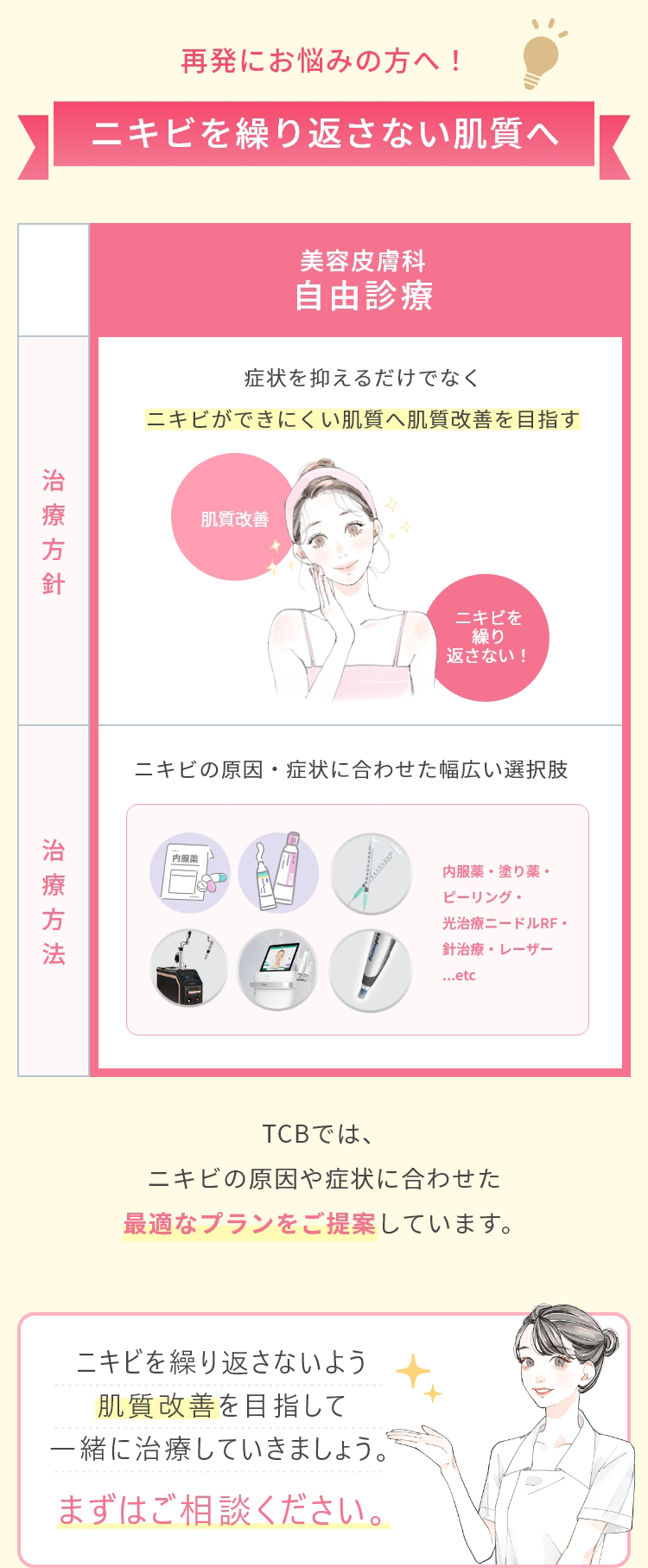 TCBなら確実に治せます。