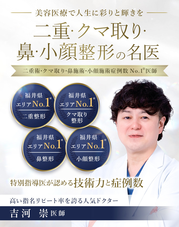 TCB福井院 二重・クマ取り・鼻・小顔整形の名医 吉河 崇医師