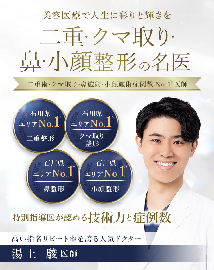 TCB金沢院 二重・クマ取り・鼻・小顔整形の名医 湯上 駿医師