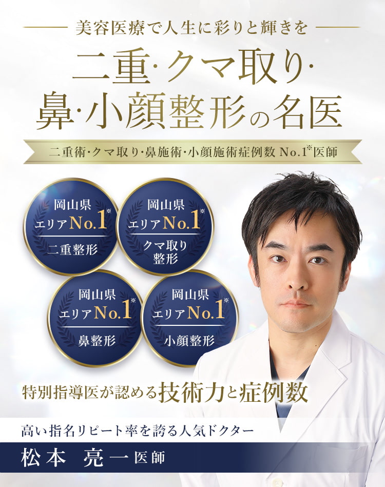 TCB岡山院 二重・クマ取り・鼻・小顔整形の名医 松本 亮一医師