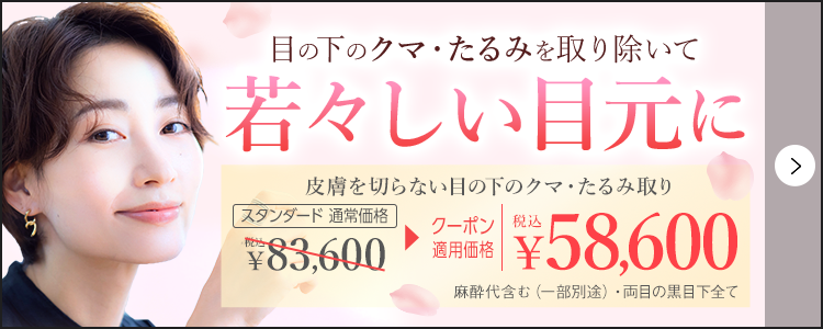皮膚を切らない目の下のクマ・たるみ取り
