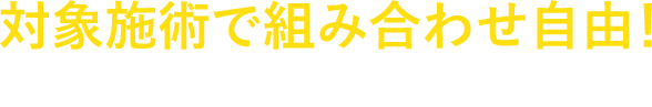 対象施術で組み合わせ自由！
