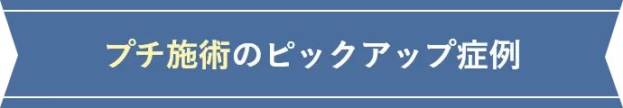 プチ施術のピックアップ症例